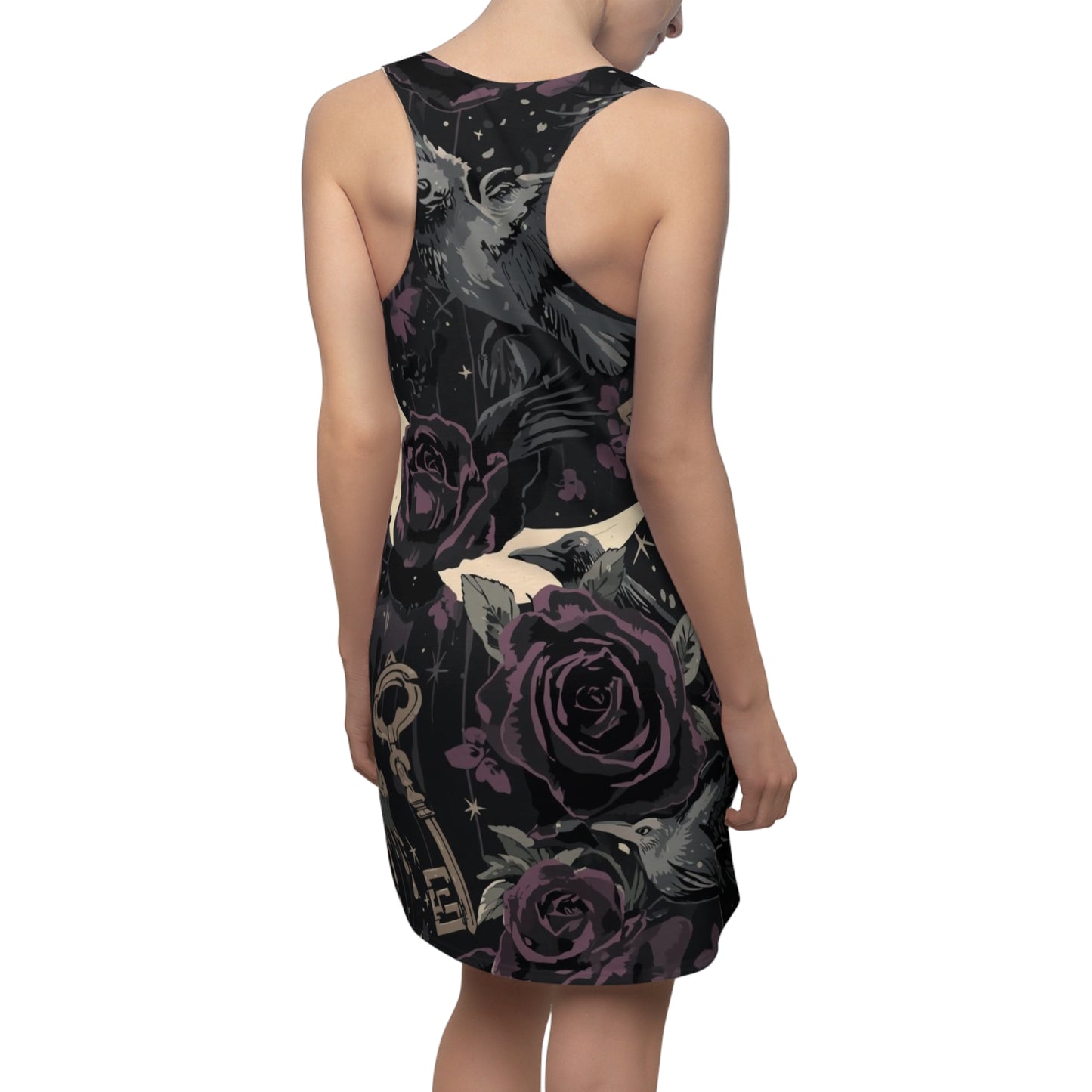 Copy of Gothic Rose Racerback Dress — Dark Burgundy Rose All-Over Print