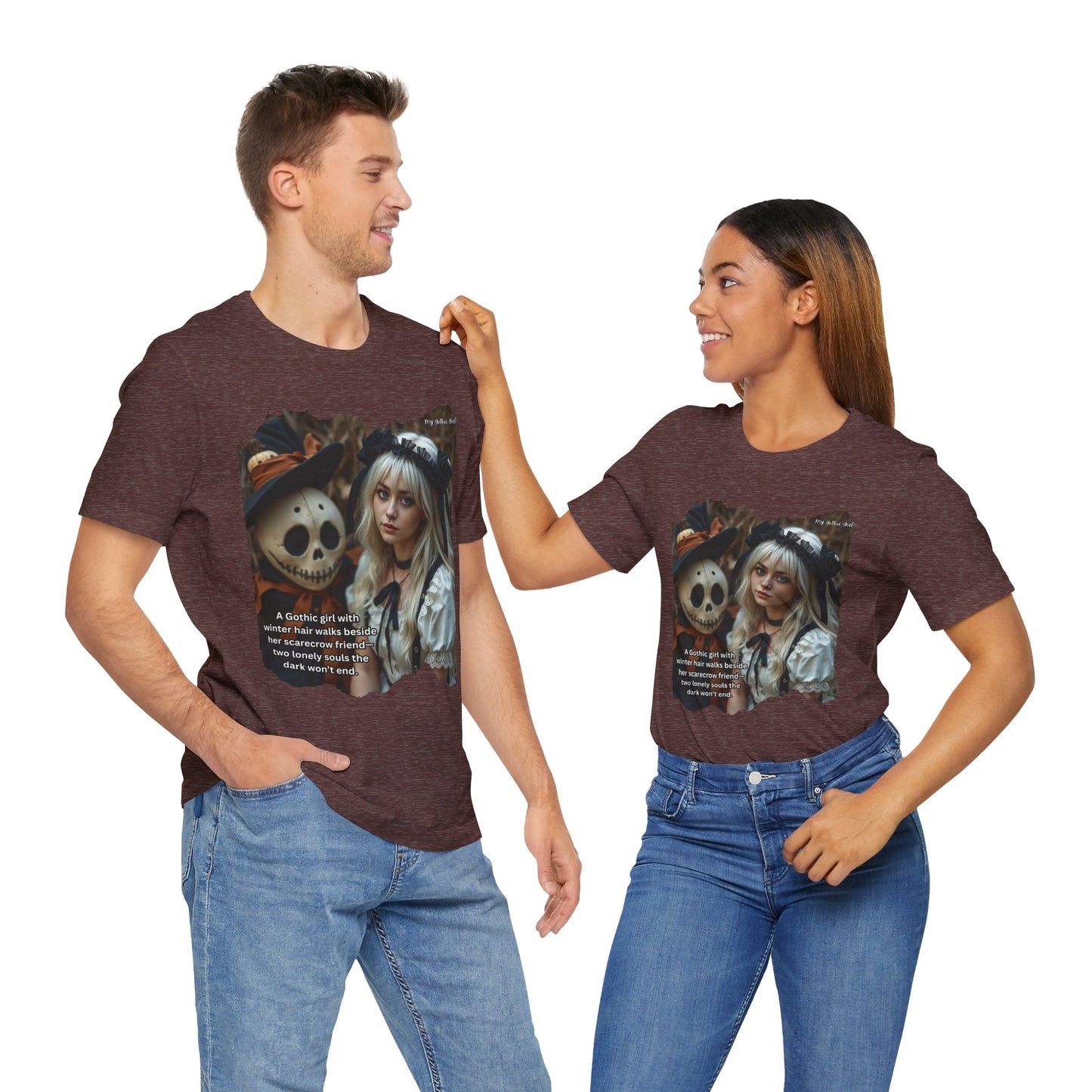 My Gothic Girl T-Shirt "Scarecrow Friend" – Whimsy Goth Streetwear, Dark Poetry Fashion, Alt Aesthetic Apparel