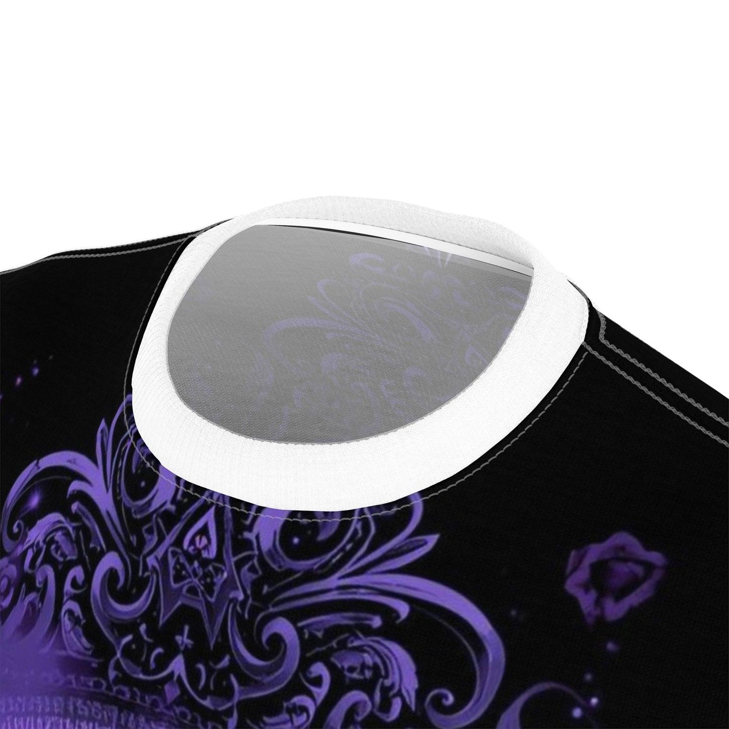 Purple Moon & Roses Tee — Gothic Floral Moonlight All-Over Print Shirt