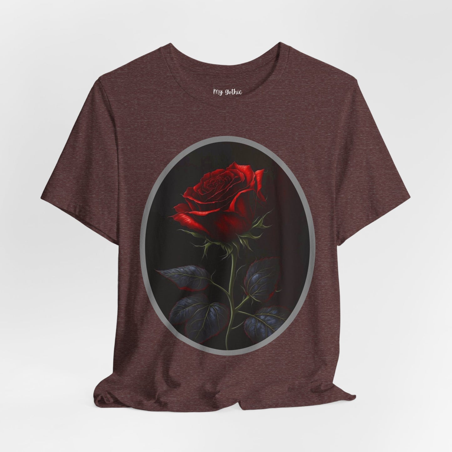 My Gothic Girl T-Shirts for Women & Men "Linda's Red Rose" Dark Aesthetic & Alternative Tees β My Gothic Girl