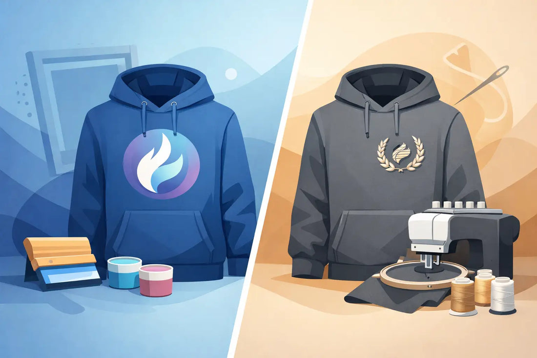 Printed Hoodies vs Embroidered Hoodies
