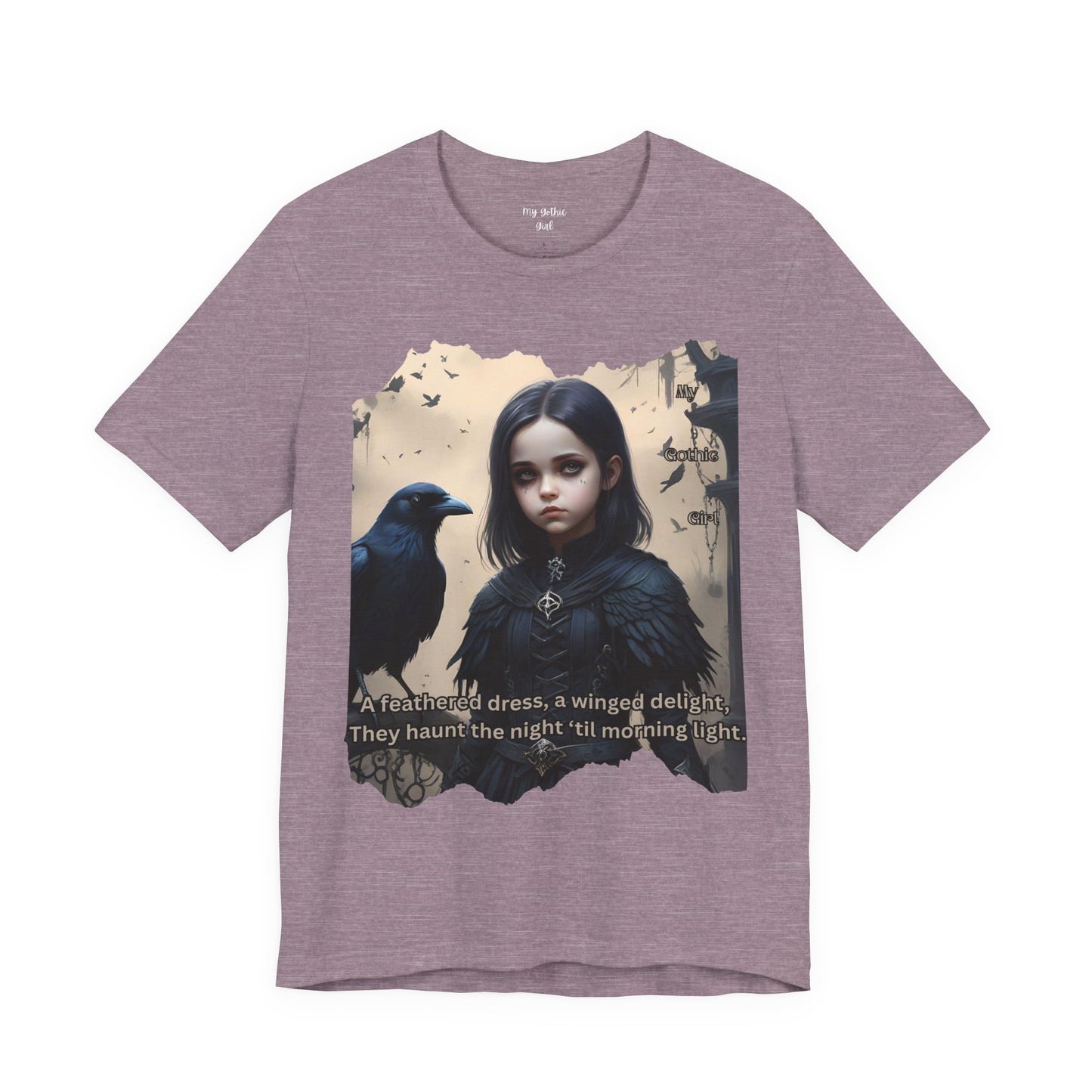 My Gothic Girl T-Shirt "Black Raven"  Whimsy Goth, Goth Fashion, Poetic Gothic Street Wear