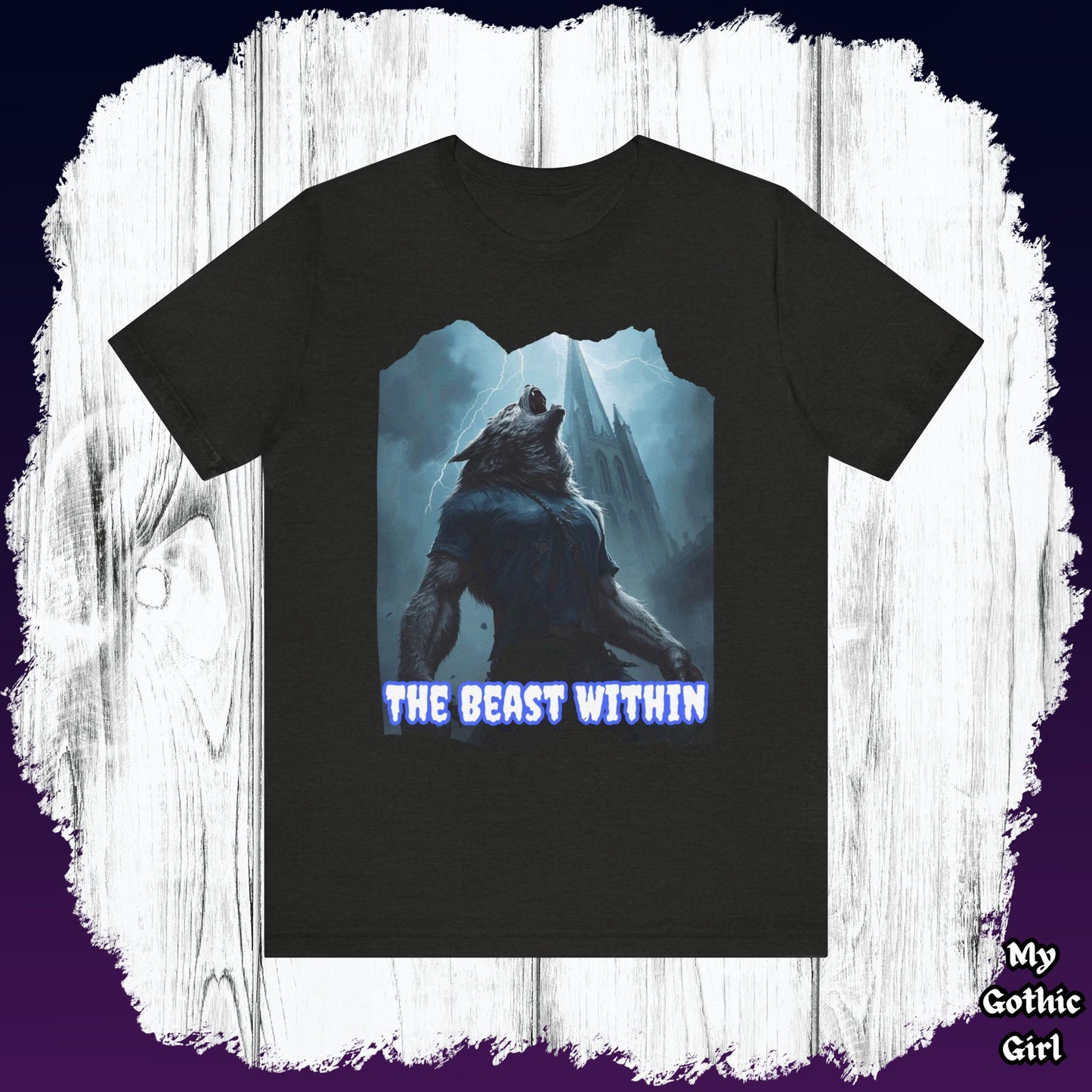 My Gothic Girl "The Beast Within" Graphic T-Shirt Unisex Gothic Dark Fashion Casual Wear