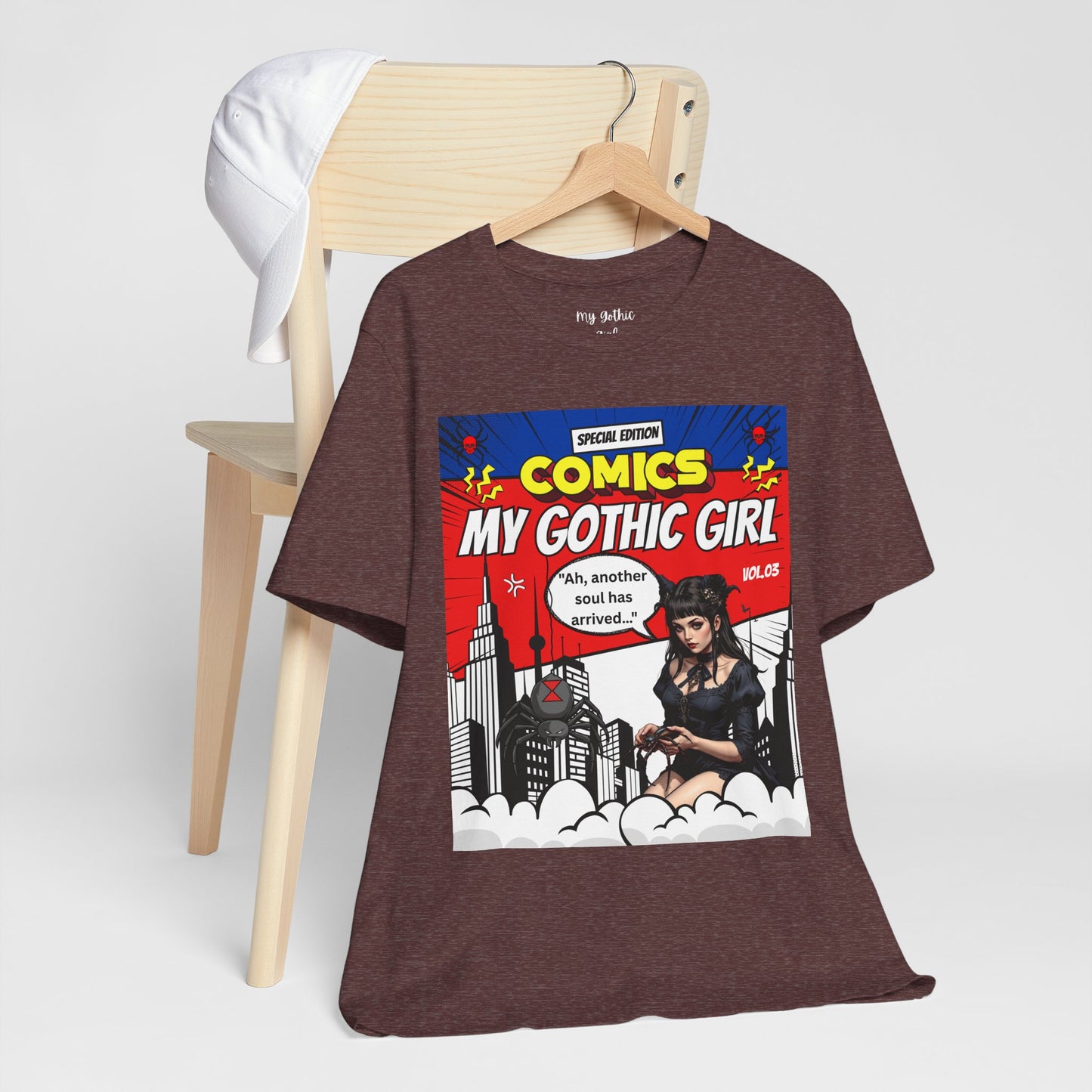 My Gothic Girl Comic Book Graphic Tee – Whimsy Goth Streetwear, Dark Poetry Fashion, Alt Aesthetic Apparel