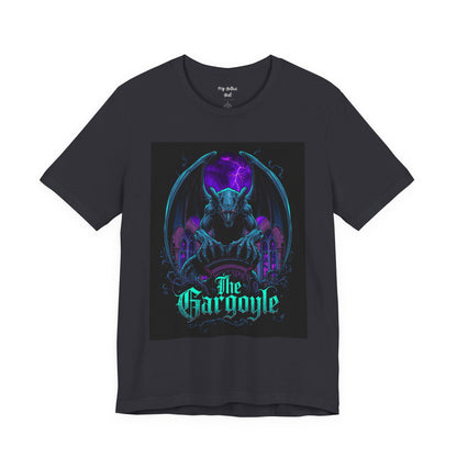 "The Gargoyle" — Dark Gothic Winged Statue Graphic Tee Design