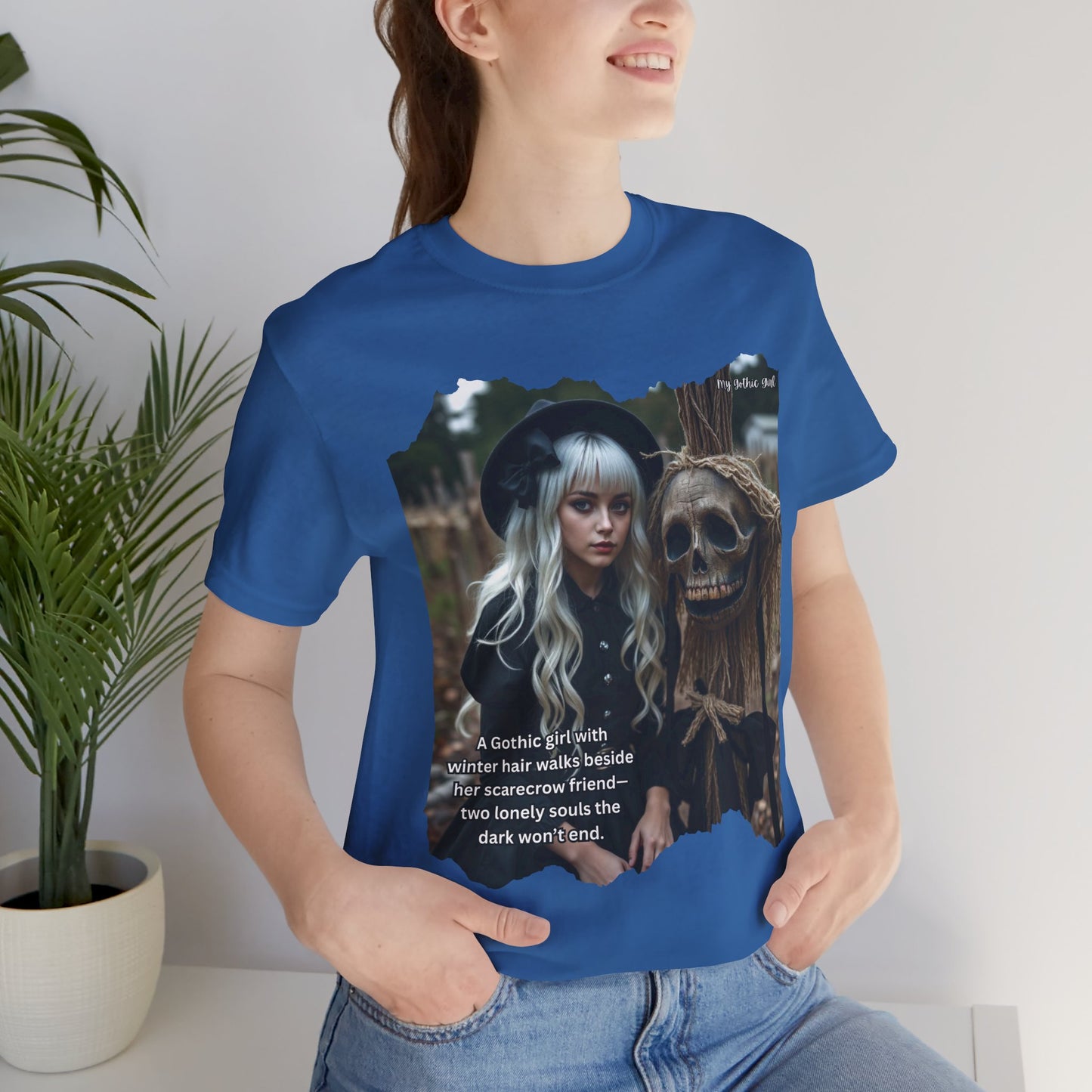 My Gothic Girl T-Shirt "Scarecrow Friend" – Whimsy Goth Streetwear, Dark Poetry Fashion, Alt Aesthetic Apparel