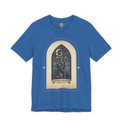 "Vengeance and Faith"  Gothic Graphic T-Shirt – Alt Aesthetic Poetic Goth Streetwear