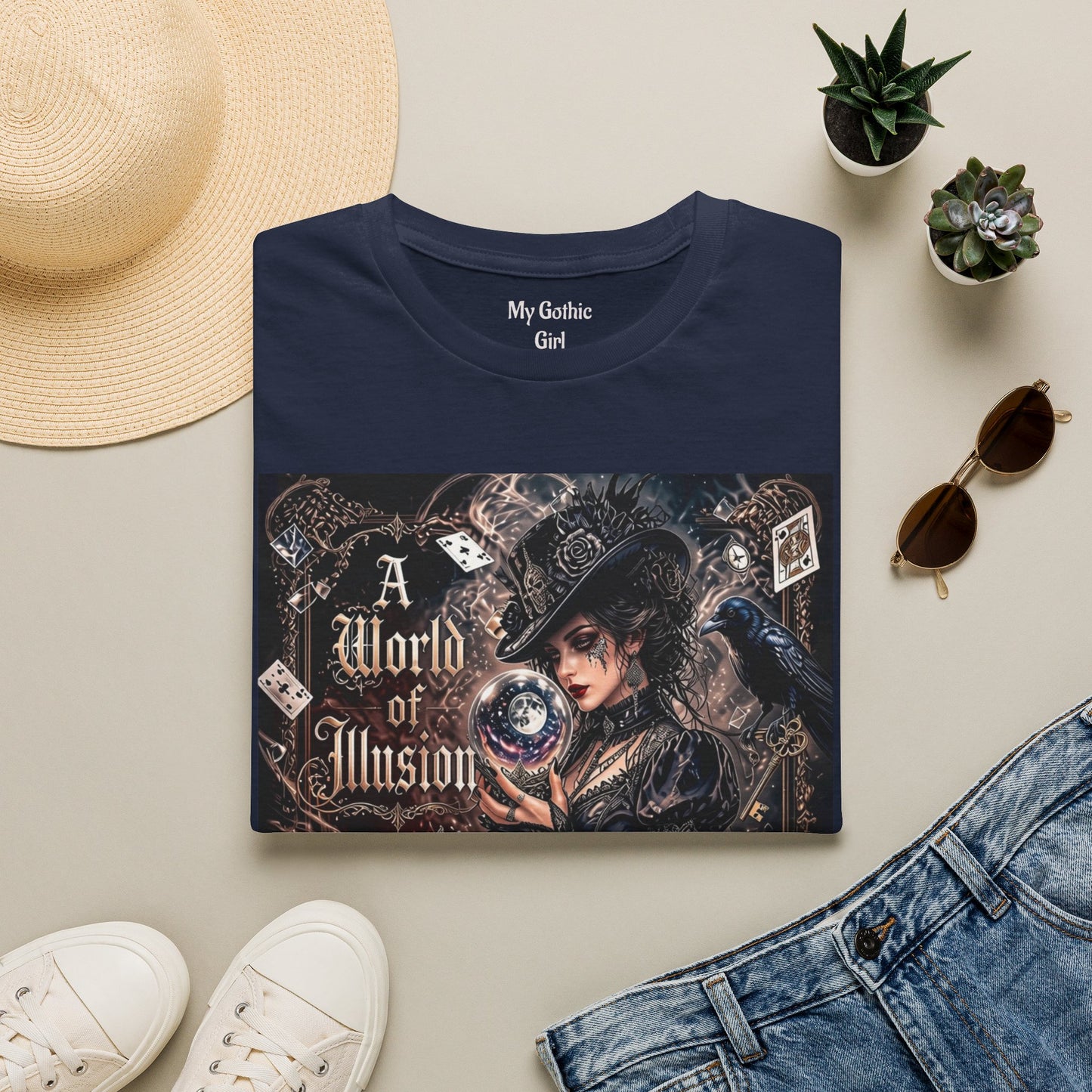 A World of Illusion T-Shirt — Gothic Fortune Teller Magic Tee