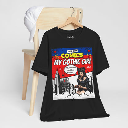 My Gothic Girl Comic Book Graphic Tee – Whimsy Goth Streetwear, Dark Poetry Fashion, Alt Aesthetic Apparel