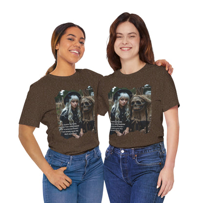 My Gothic Girl T-Shirt "Scarecrow Friend" – Whimsy Goth Streetwear, Dark Poetry Fashion, Alt Aesthetic Apparel