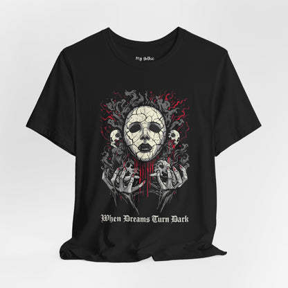 "When Dreams Turn Dark" Gothic Art The Cracked Face T Shirt