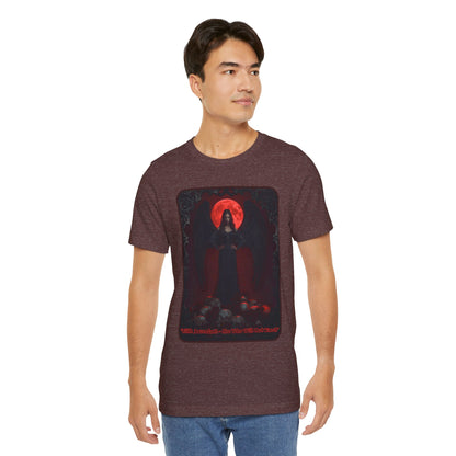 “Lilith Ascendant — She Who Will Not Kneel.” Graphic T-Shirt – Alt Aesthetic Poetic Goth Street-wear