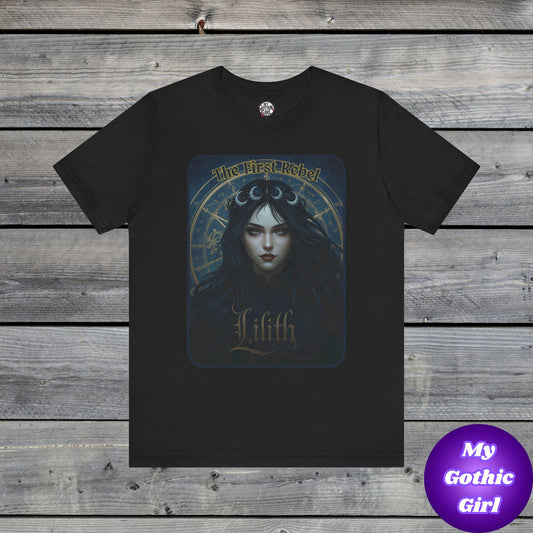 The First Rebel -"Lilith" Graphic T-Shirt – Alt Aesthetic Poetic Goth Street-wear