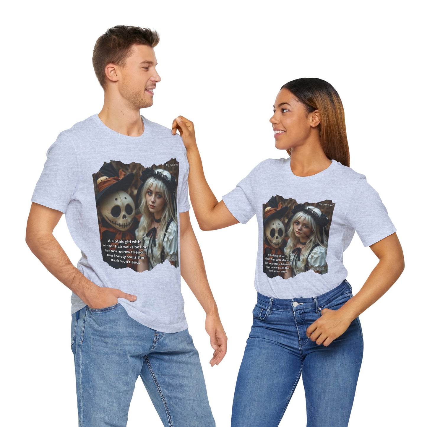My Gothic Girl T-Shirt "Scarecrow Friend" – Whimsy Goth Streetwear, Dark Poetry Fashion, Alt Aesthetic Apparel