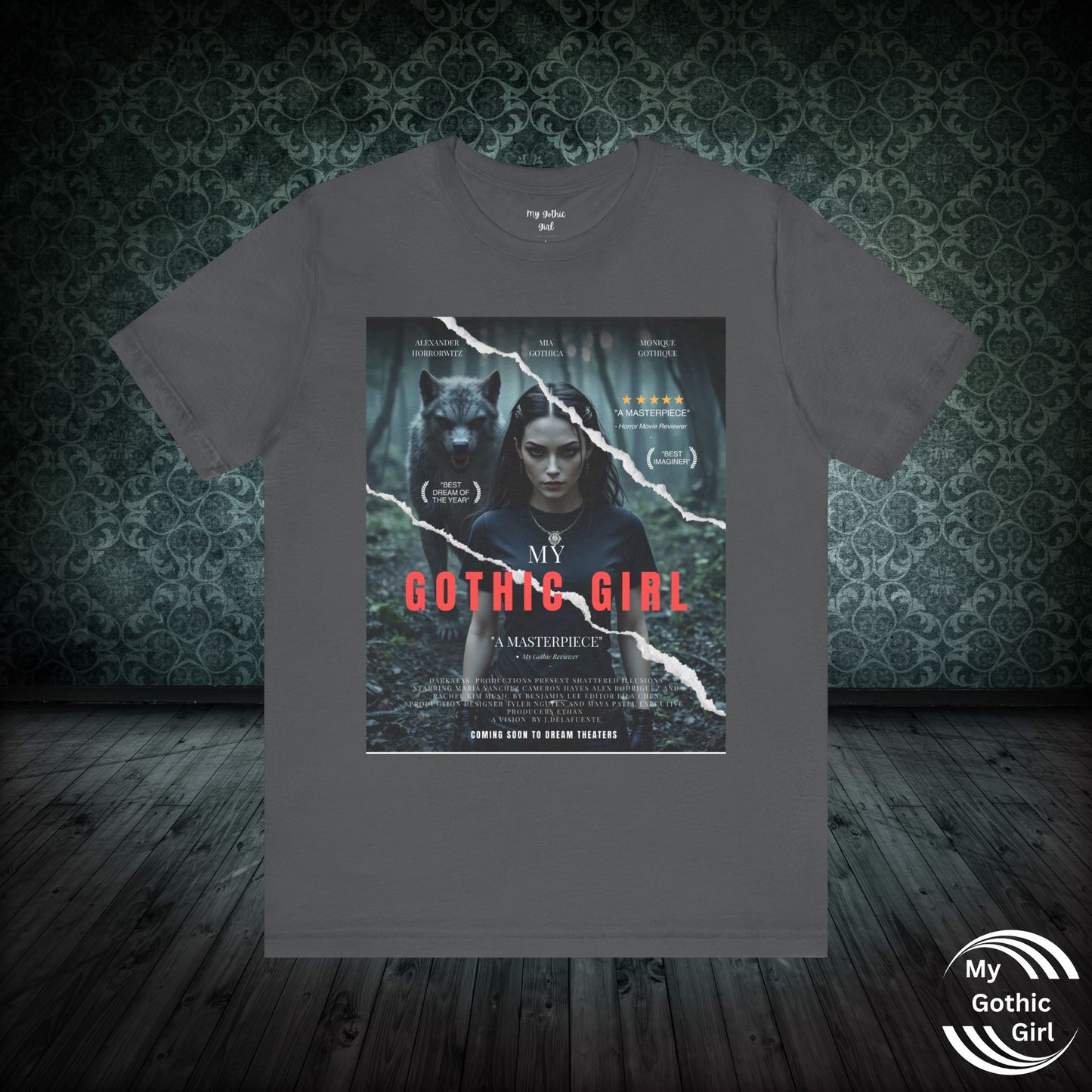 My Gothic Girl T-Shirt "Movie Poster" – Whimsy Goth Streetwear, Dark Poetry Fashion, Alt Aesthetic Apparel