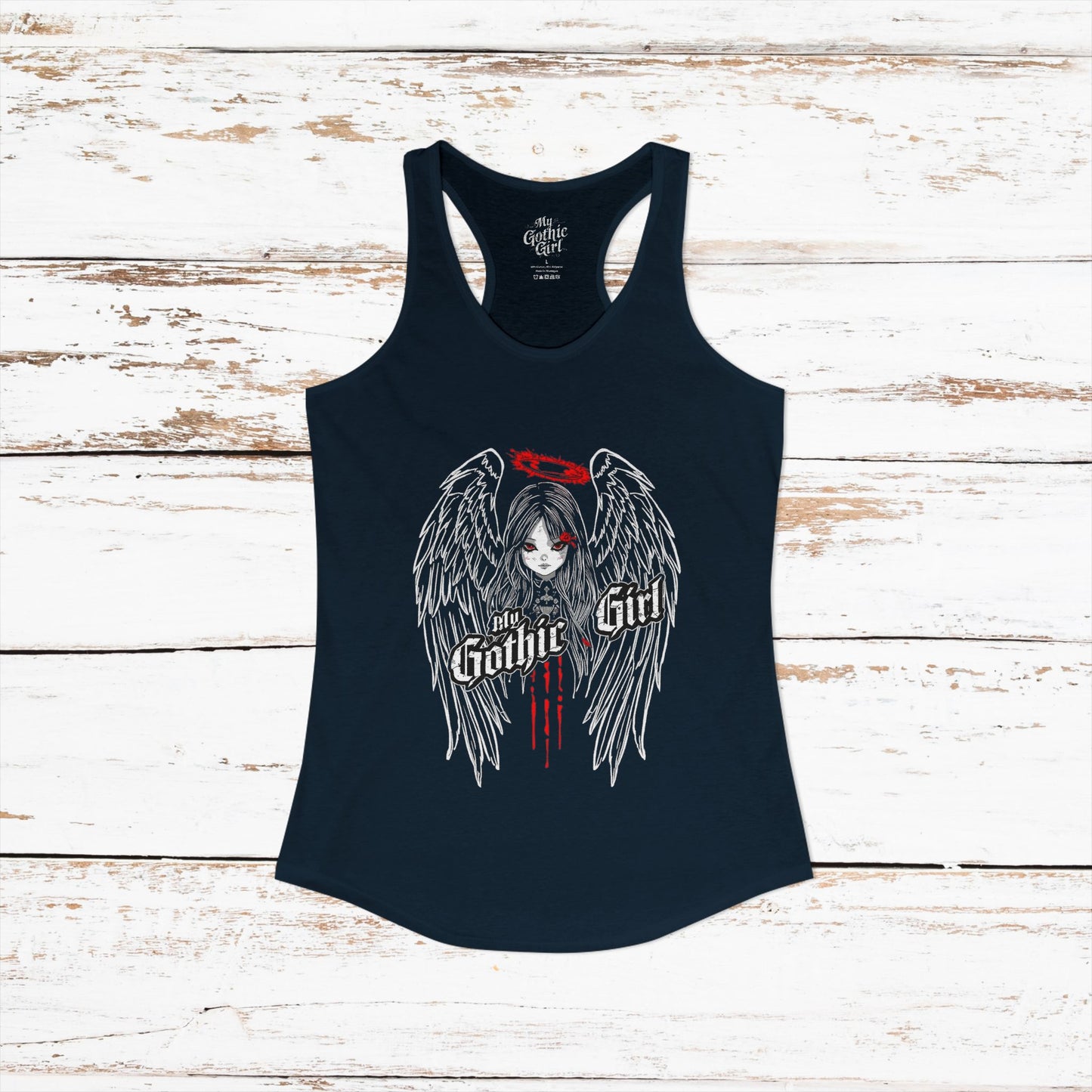 My Gothic Girl "Fallen Angel" — Women's Racer-back Tank Top