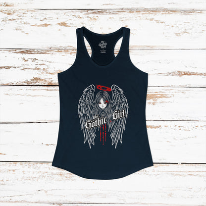 My Gothic Girl "Fallen Angel" — Women's Racer-back Tank Top