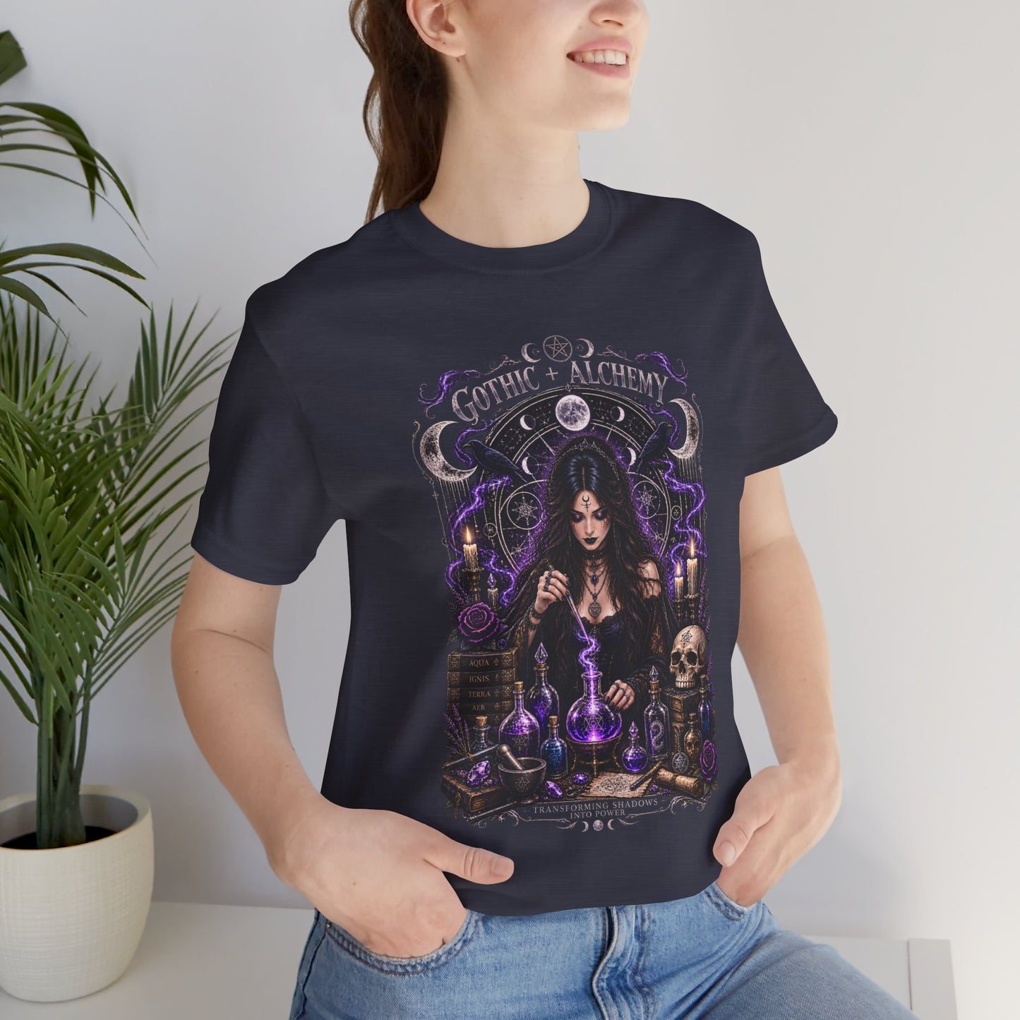 Gothic Alchemy T-Shirt — Witch Potion Skull Graphic Tee