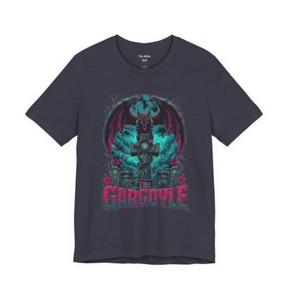 Gargoyle Graphic Tee — Dark Gothic Winged Statue Design