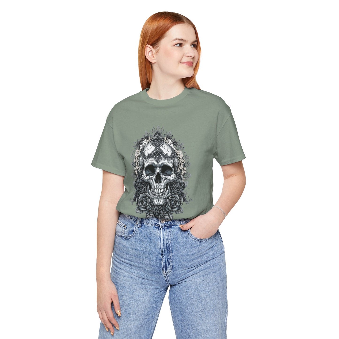 Gothic Skull Elegance T-Shirt
