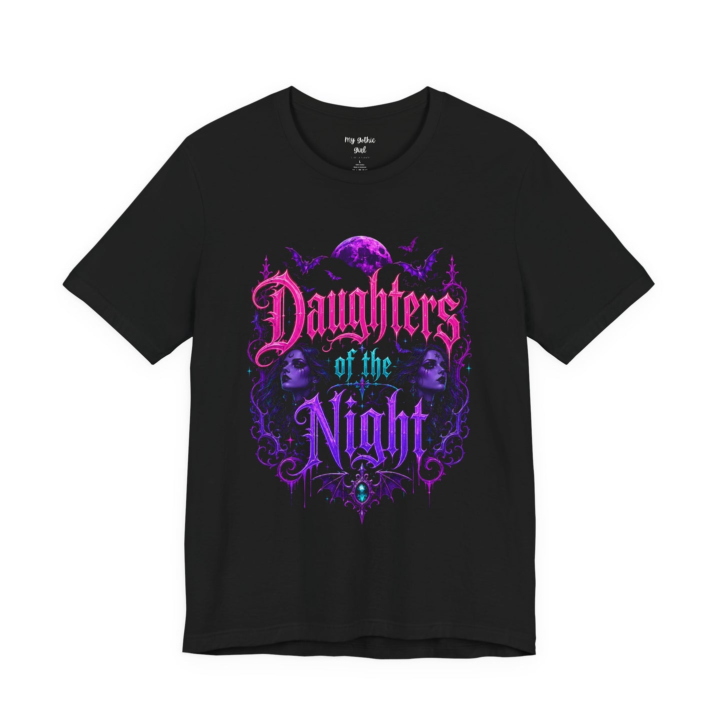Daughters of the Night Tee — Gothic Vampire Moon Graphic T-Shirt