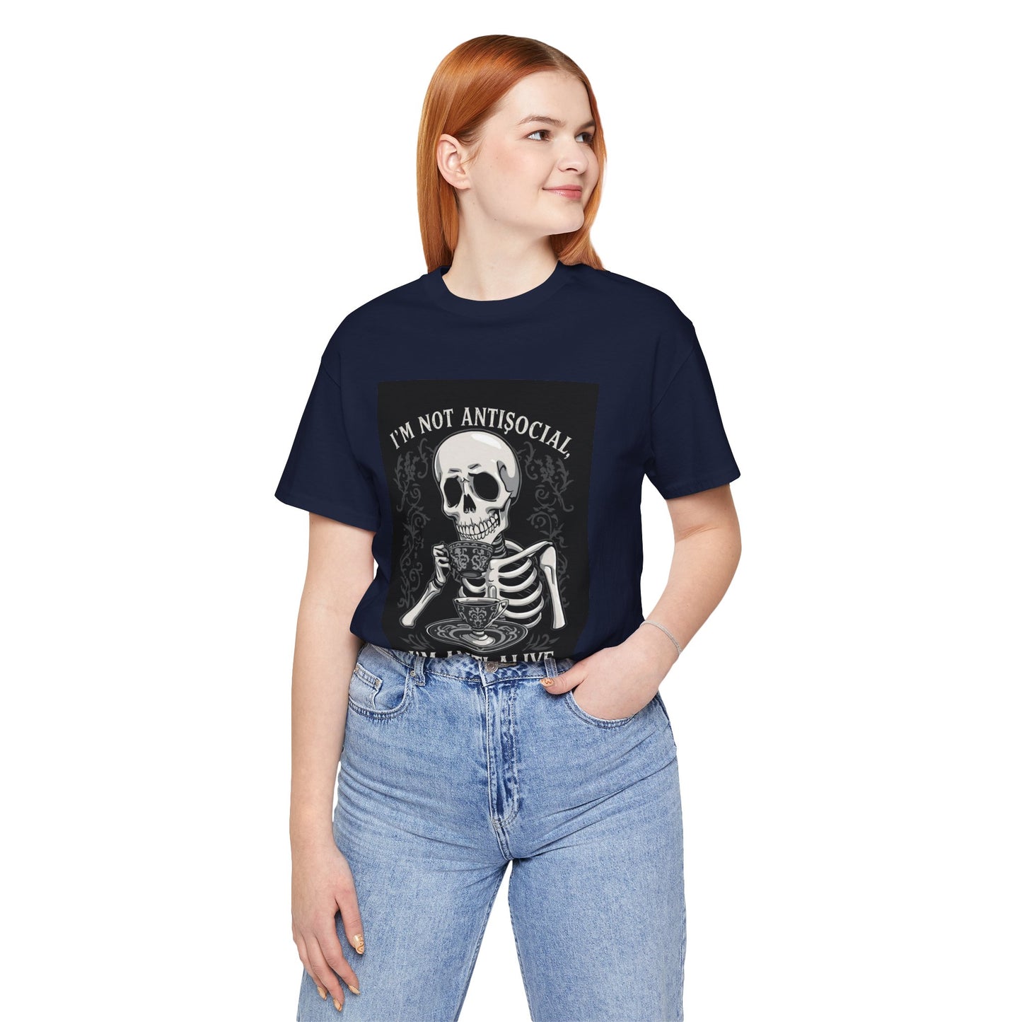 My Gothic Girl "I'M ANTI ALIVE" Graphic T-Shirt Unisex Gothic Dark Fashion Casual Wear