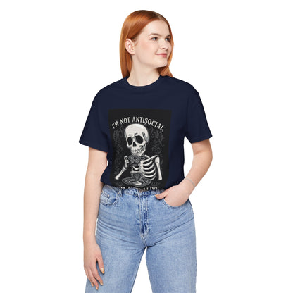 My Gothic Girl "I'M ANTI ALIVE" Graphic T-Shirt Unisex Gothic Dark Fashion Casual Wear
