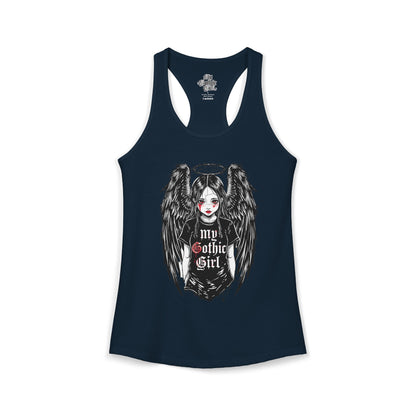 My Gothic Girl "Fallen Angel" — Women's Racer-back Tank Top