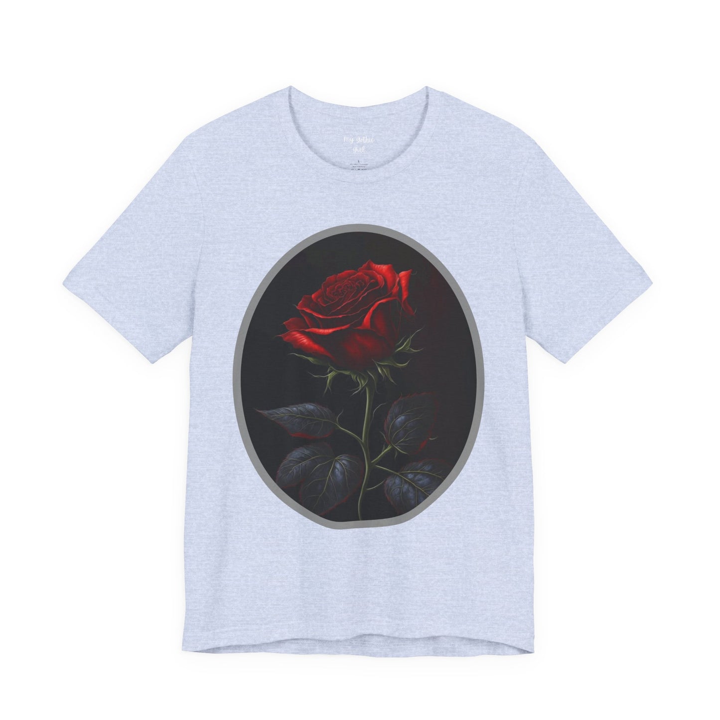 My Gothic Girl T-Shirts for Women & Men "Linda's Red Rose" Dark Aesthetic & Alternative Tees – My Gothic Girl