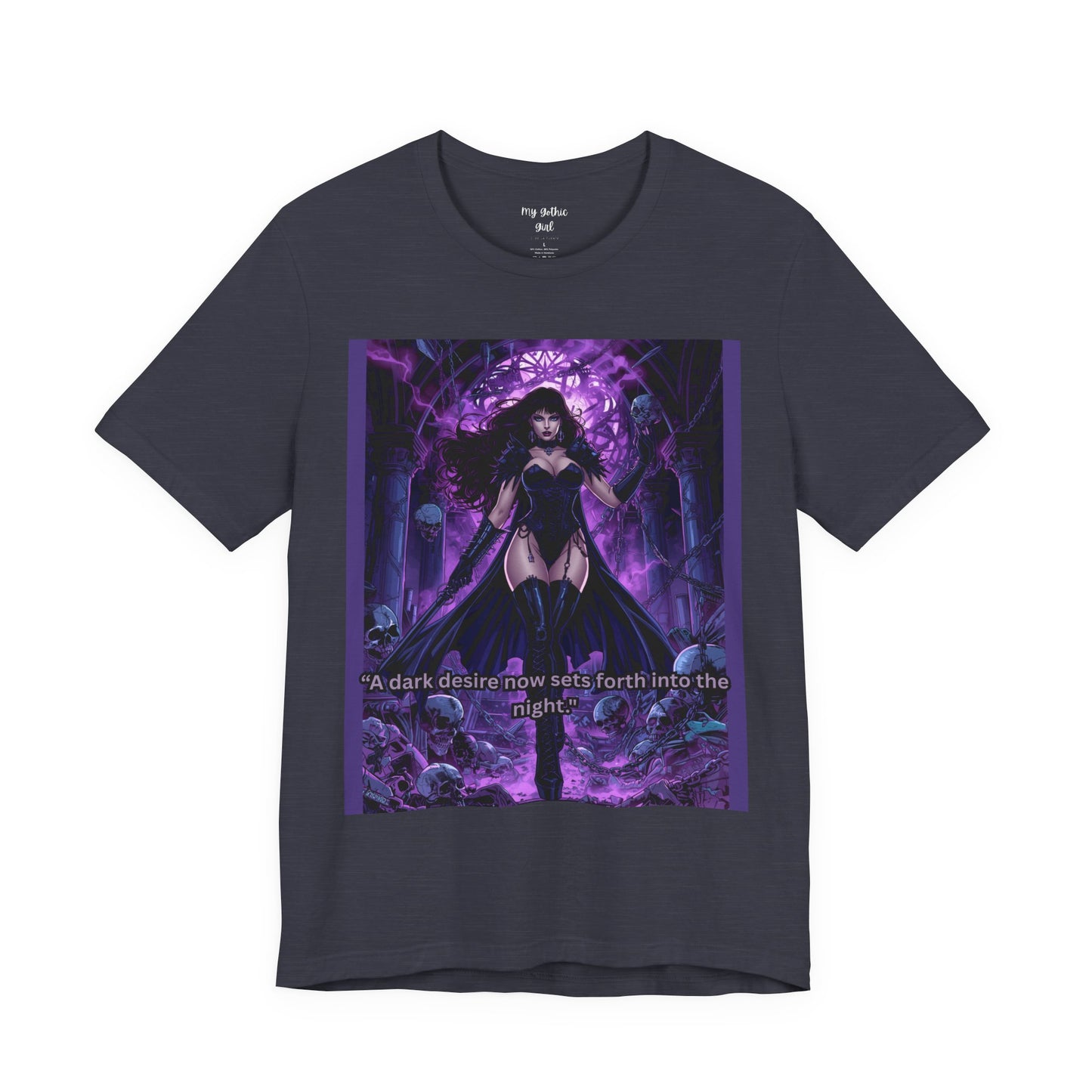 Dark Sorceress Graphic Tee — "A dark desire now sets forth into the night"