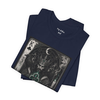 King of Clubs Playing Card T-Shirt — Gothic Card Deck Graphic Tee