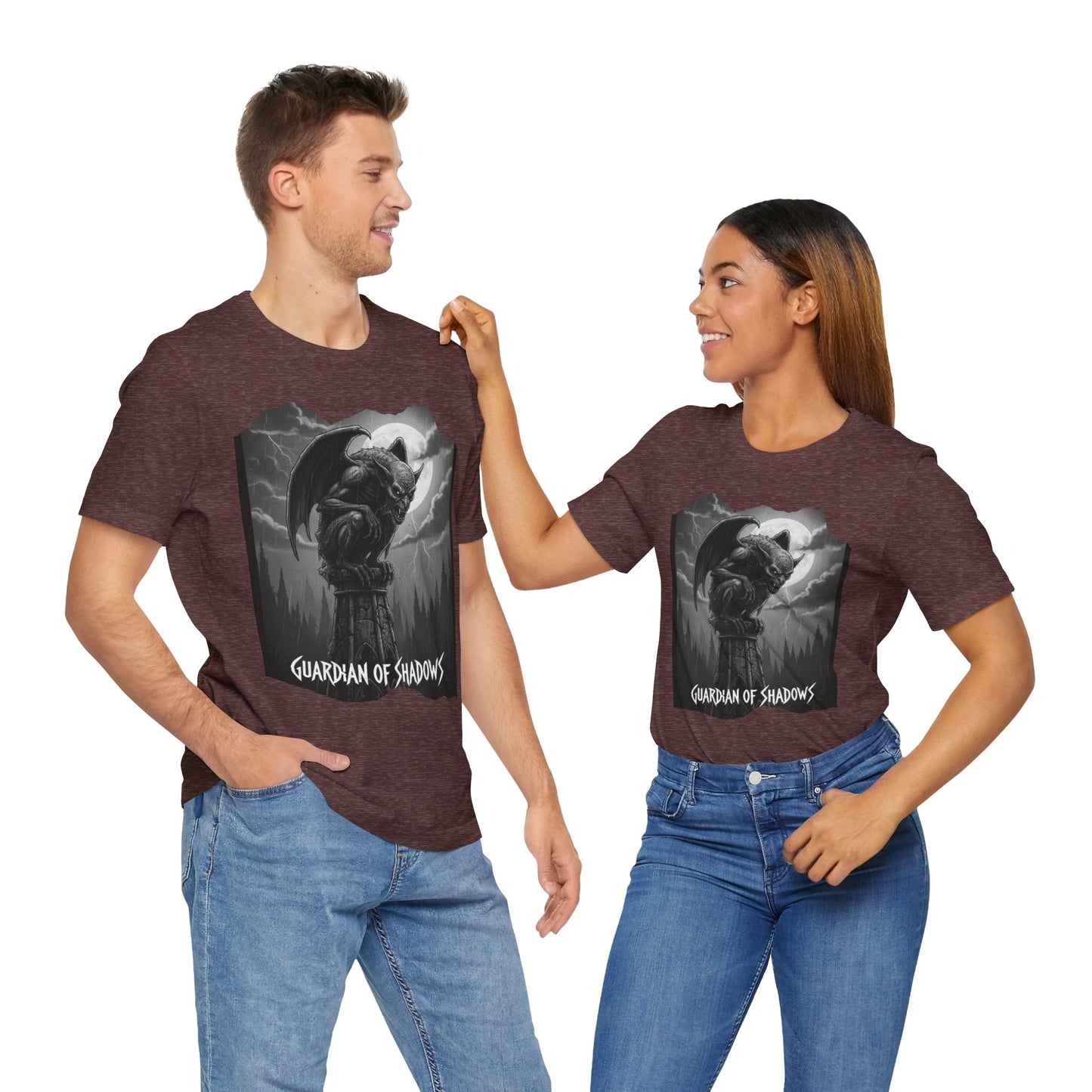 "Guardian of Shadows"  Gothic Graphic T-Shirt – Alt Aesthetic Poetic Goth Streetwear
