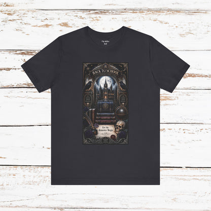 Back to School Gothic T-Shirt — Haunted Academy Illustration