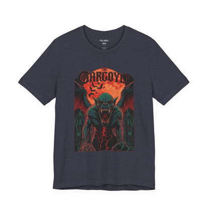 "The Gargoyle" — Dark Gothic Winged Statue Graphic Tee Design