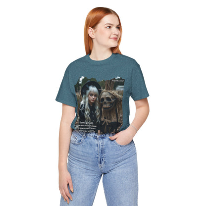 My Gothic Girl T-Shirt "Scarecrow Friend" – Whimsy Goth Streetwear, Dark Poetry Fashion, Alt Aesthetic Apparel