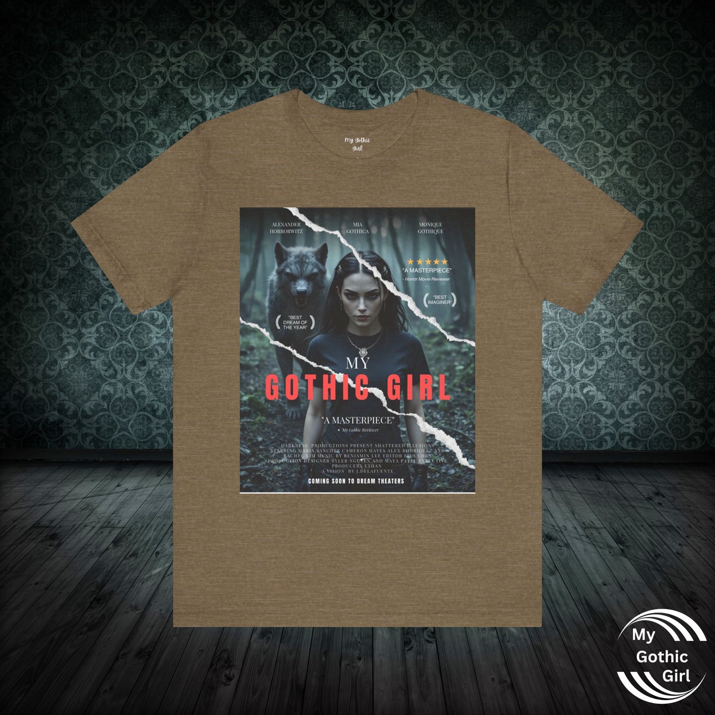 My Gothic Girl T-Shirt "Movie Poster" – Whimsy Goth Streetwear, Dark Poetry Fashion, Alt Aesthetic Apparel