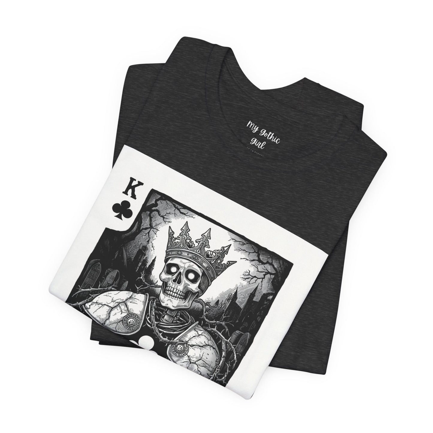 King of Clubs Skeleton Playing Card T‑Shirt