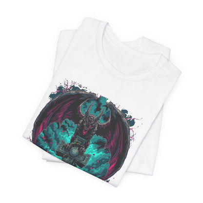 Gargoyle Graphic Tee — Dark Gothic Winged Statue Design