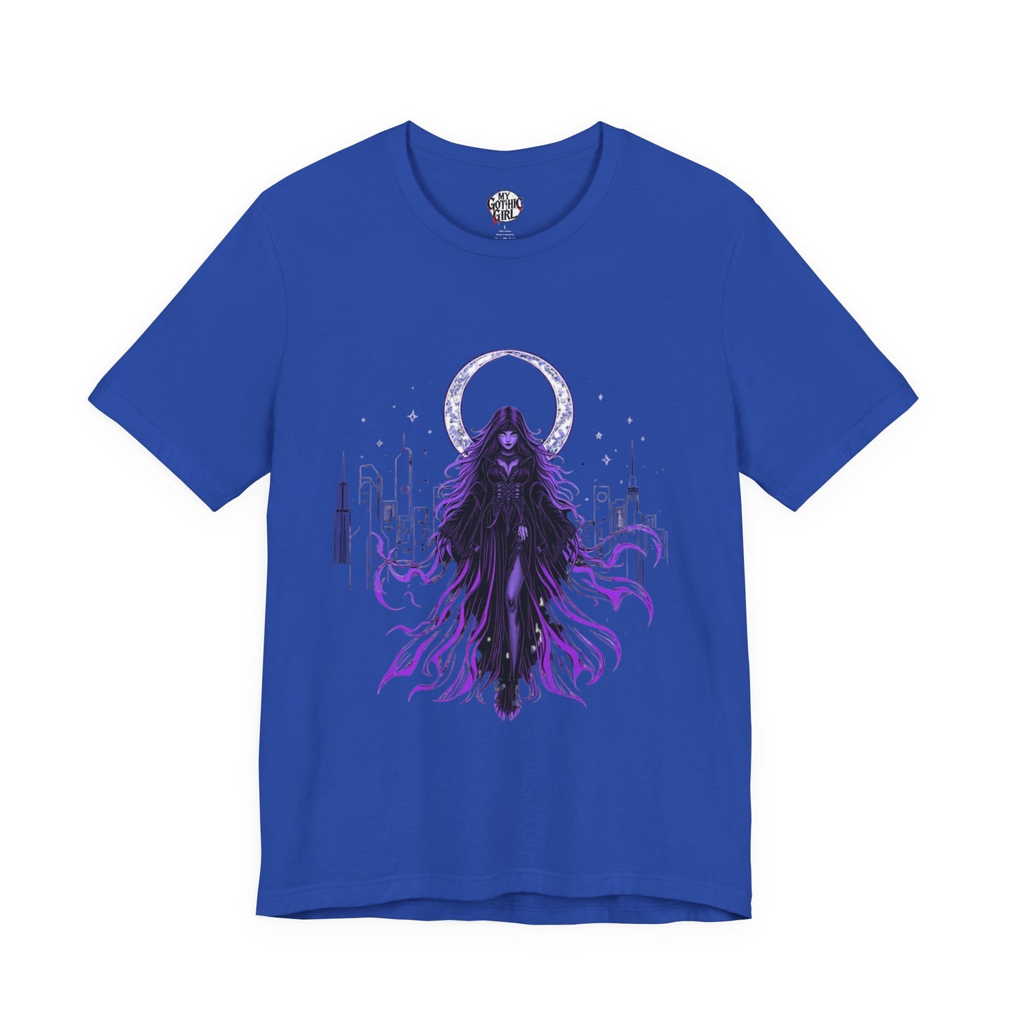 “Celestial Enchantress”  Gothic Graphic T-Shirt – Alt Aesthetic Poetic Goth Street-wear