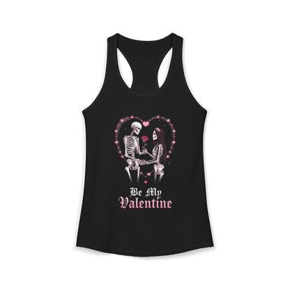 Copy of Copy of Cute Gothic Skeleton Romance Shirt — Women's Racerback Tank