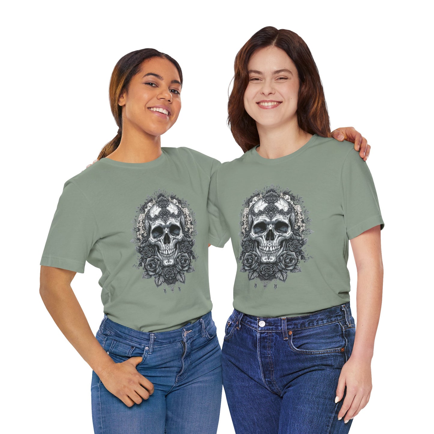 Gothic Skull Elegance T-Shirt