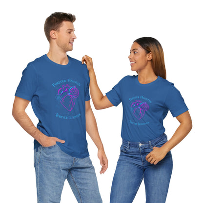 "FOREVER HAUNTED, FOREVER LUMINOUS"  Gothic Graphic T-Shirt – Alt Aesthetic Poetic Goth Streetwear