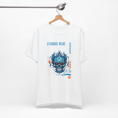 Eternal Blue Skull Flame Gothic Tee