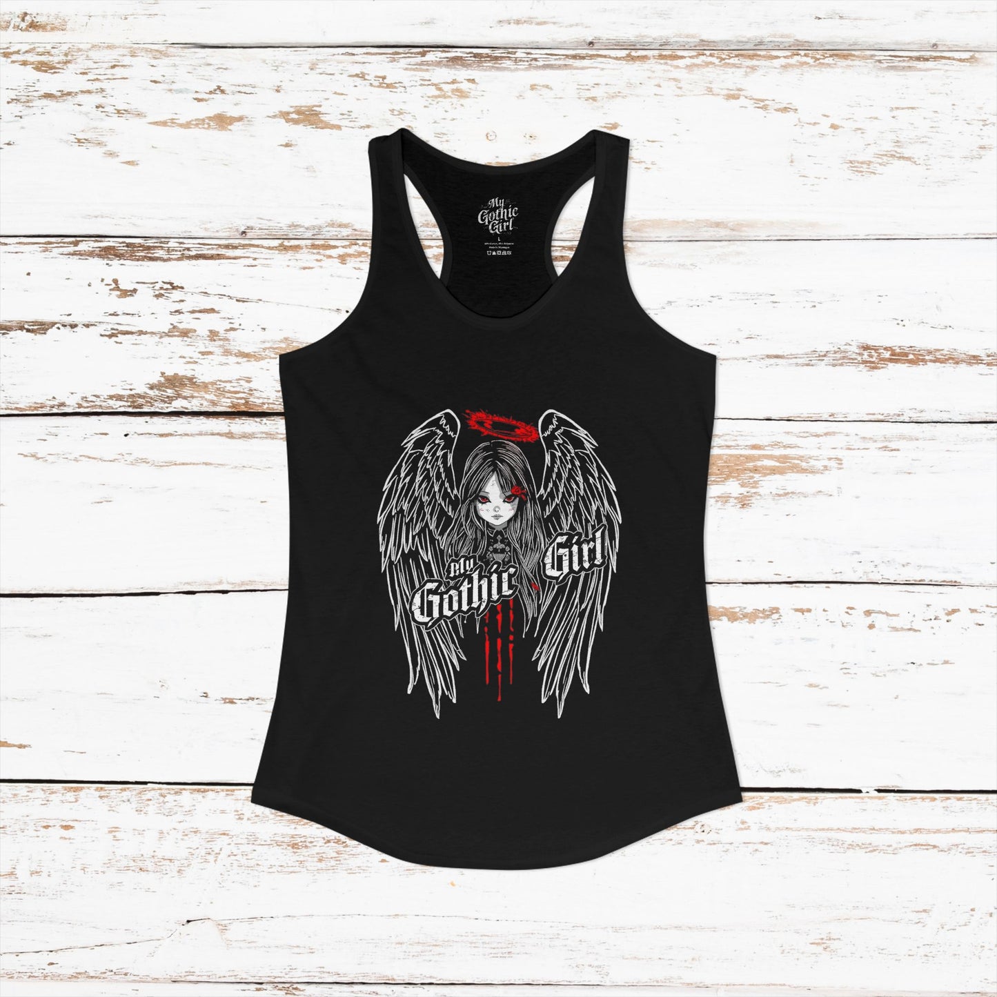 My Gothic Girl "Fallen Angel" — Women's Racer-back Tank Top