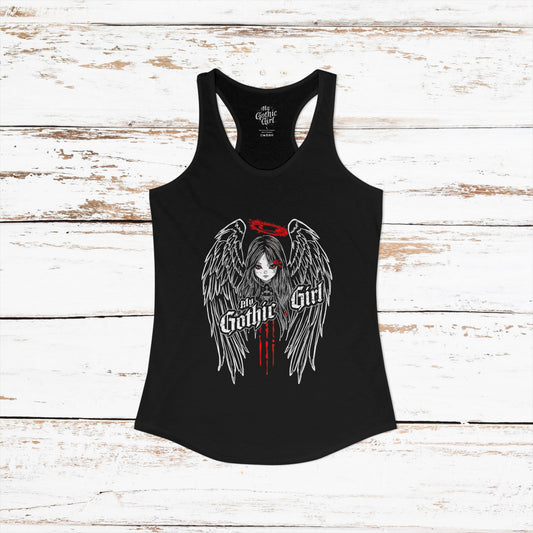 My Gothic Girl "Fallen Angel" — Women's Racer-back Tank Top