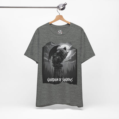 "Guardian of Shadows"  Gothic Graphic T-Shirt – Alt Aesthetic Poetic Goth Streetwear
