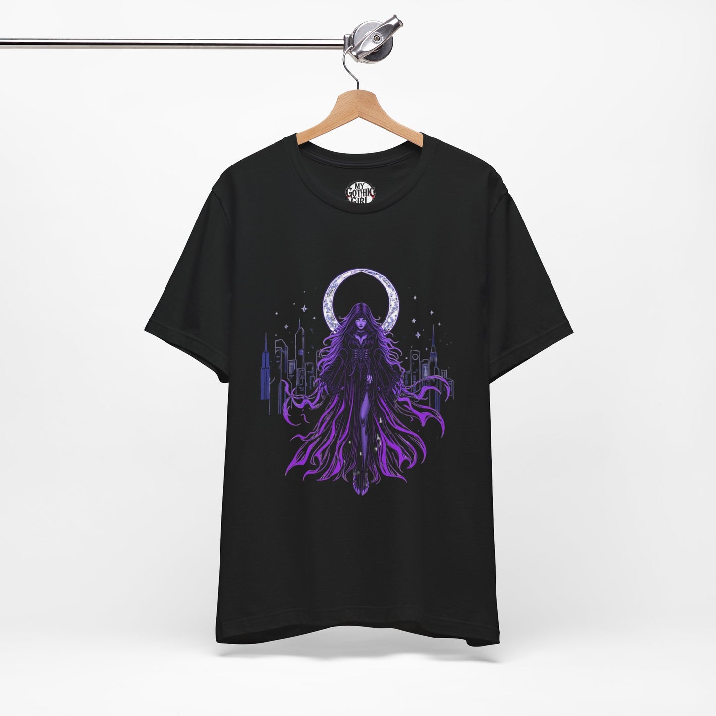 “Celestial Enchantress”  Gothic Graphic T-Shirt – Alt Aesthetic Poetic Goth Street-wear