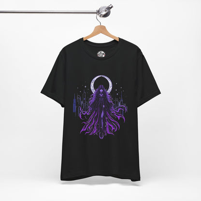 “Celestial Enchantress”  Gothic Graphic T-Shirt – Alt Aesthetic Poetic Goth Street-wear