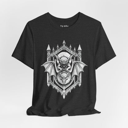 A Sinister Gremlin Riding on a Flying Bat - Graphic Tee