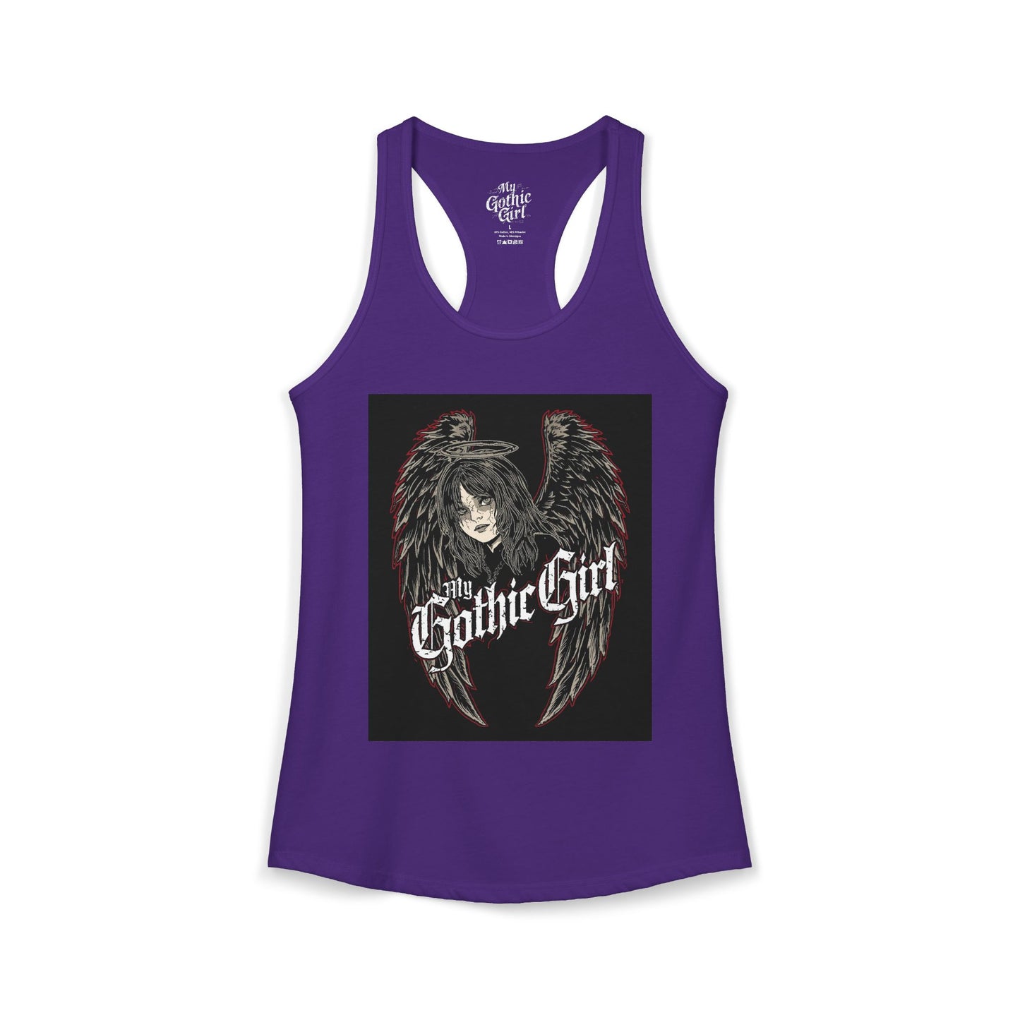 My Gothic Girl "Fallen Angel" — Women's Racer-back Tank Top